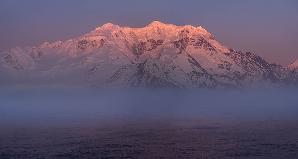 Antarctica-South Georgia Island Panoramic of sunset on Mt Paget  art print by Jaynes Gallery for $57.95 CAD